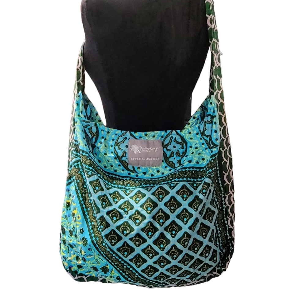 Noonday Collection Turquoise Paisley Tote